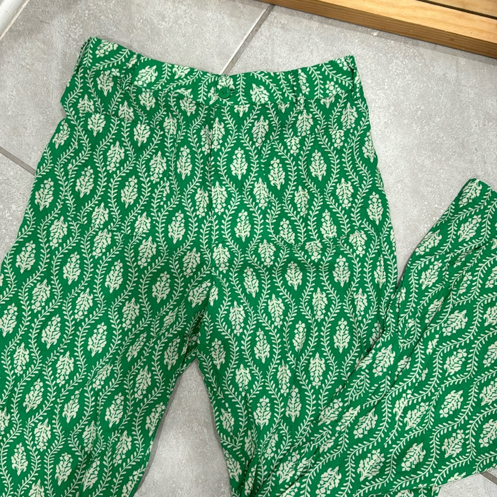 ZARA green cotton trousers